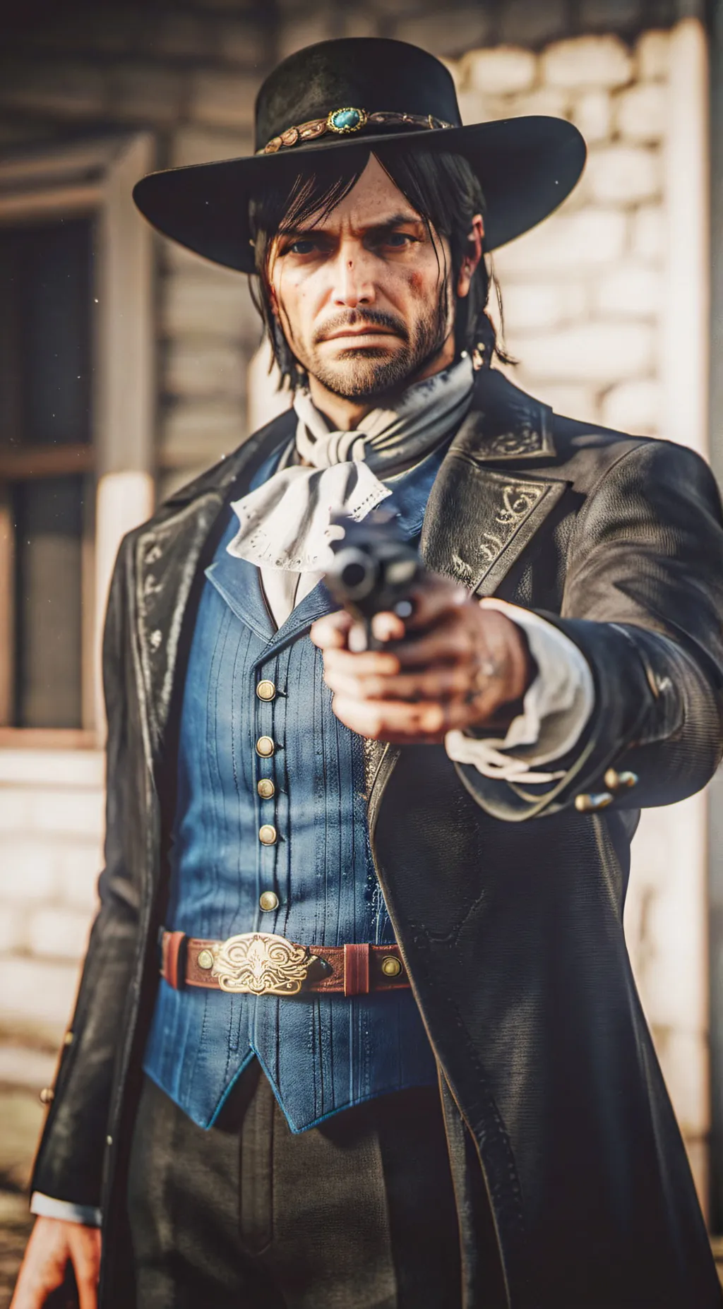 ai character: John Marston  background