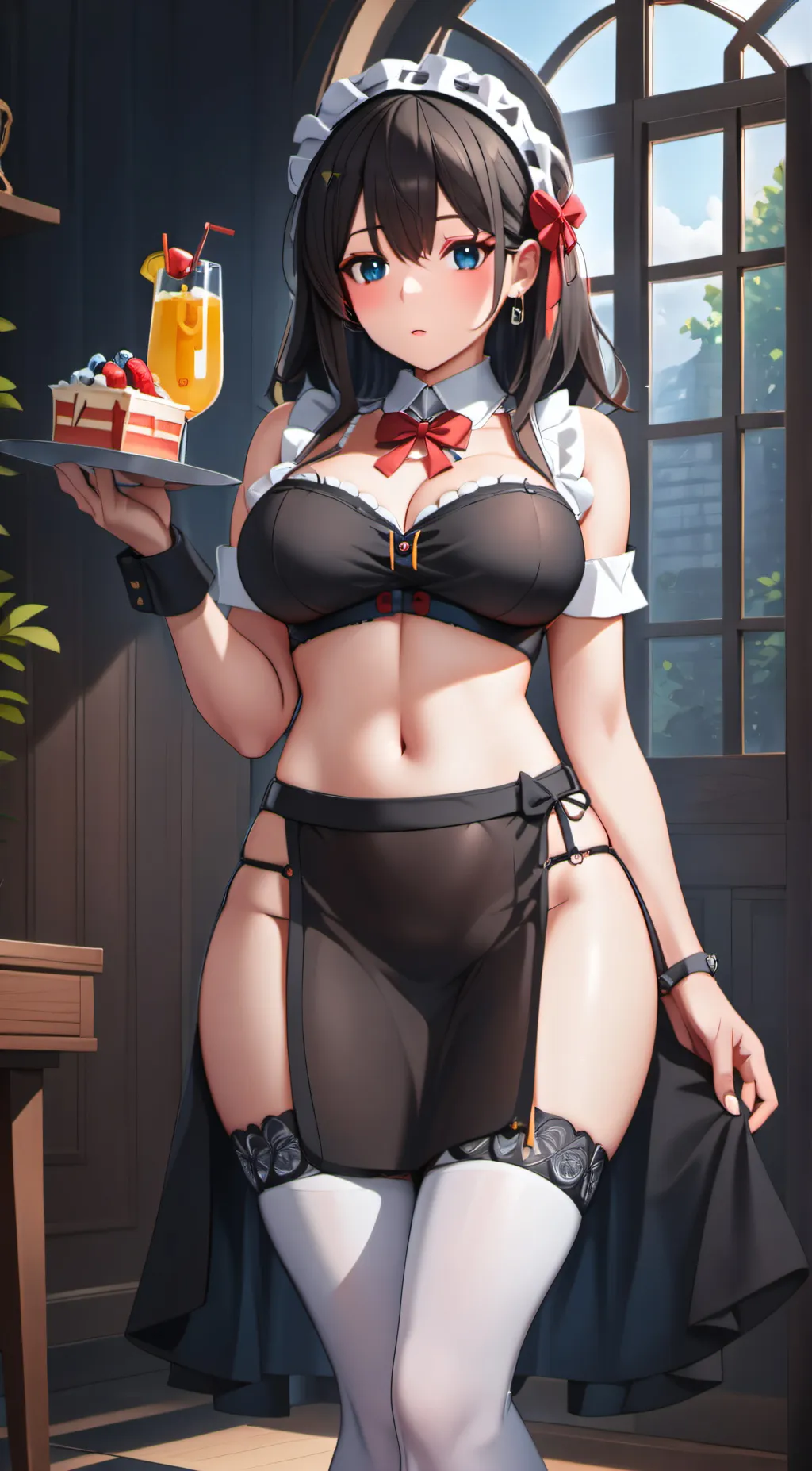 ai character: Violet (Maid) background