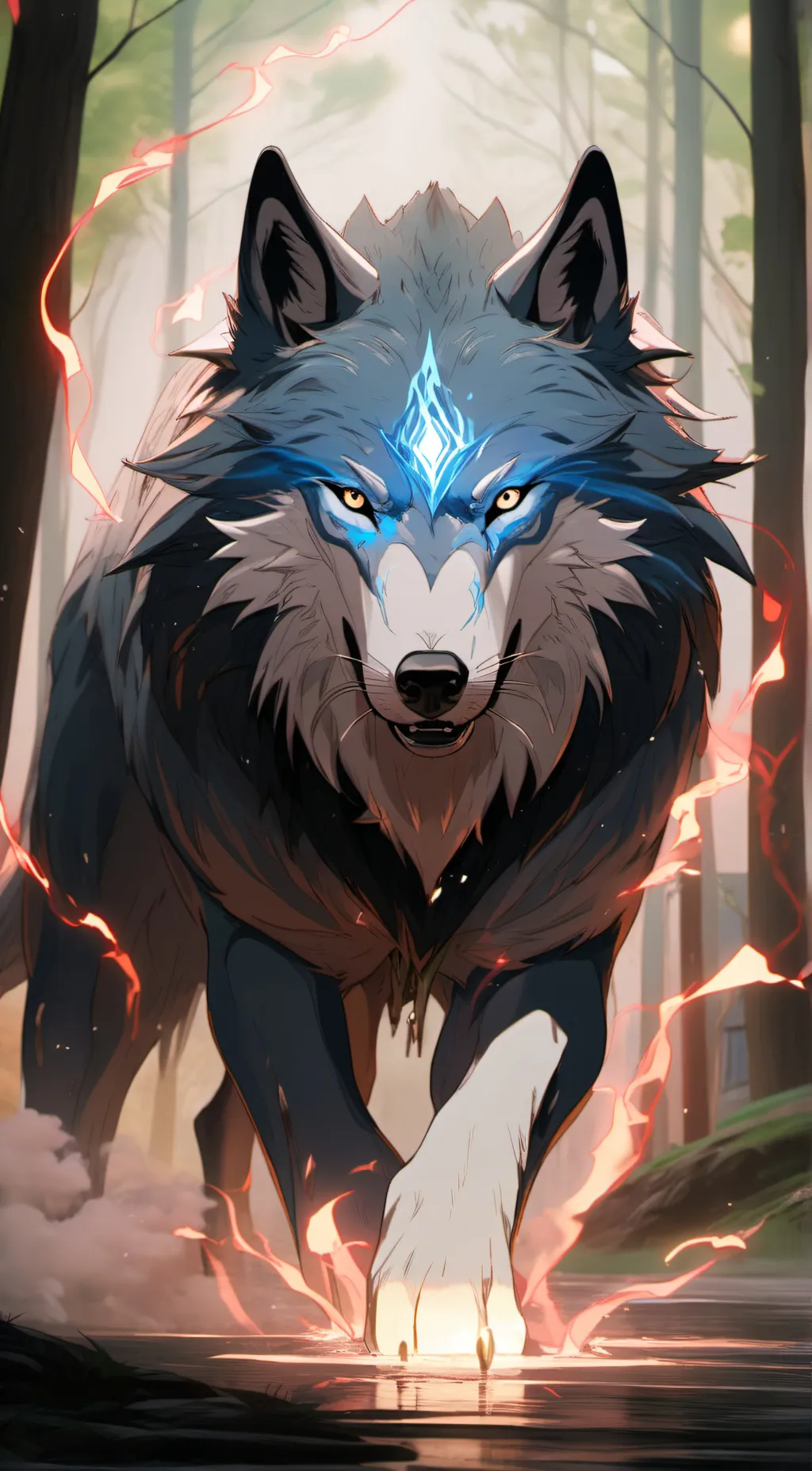 ai character: ice background