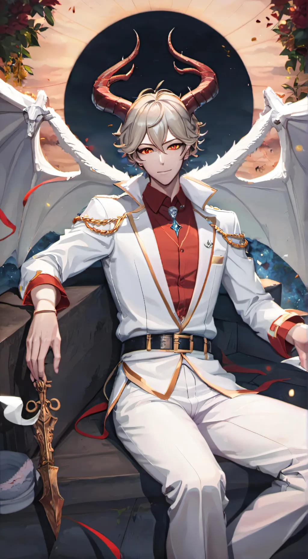ai character: king Lucifer background