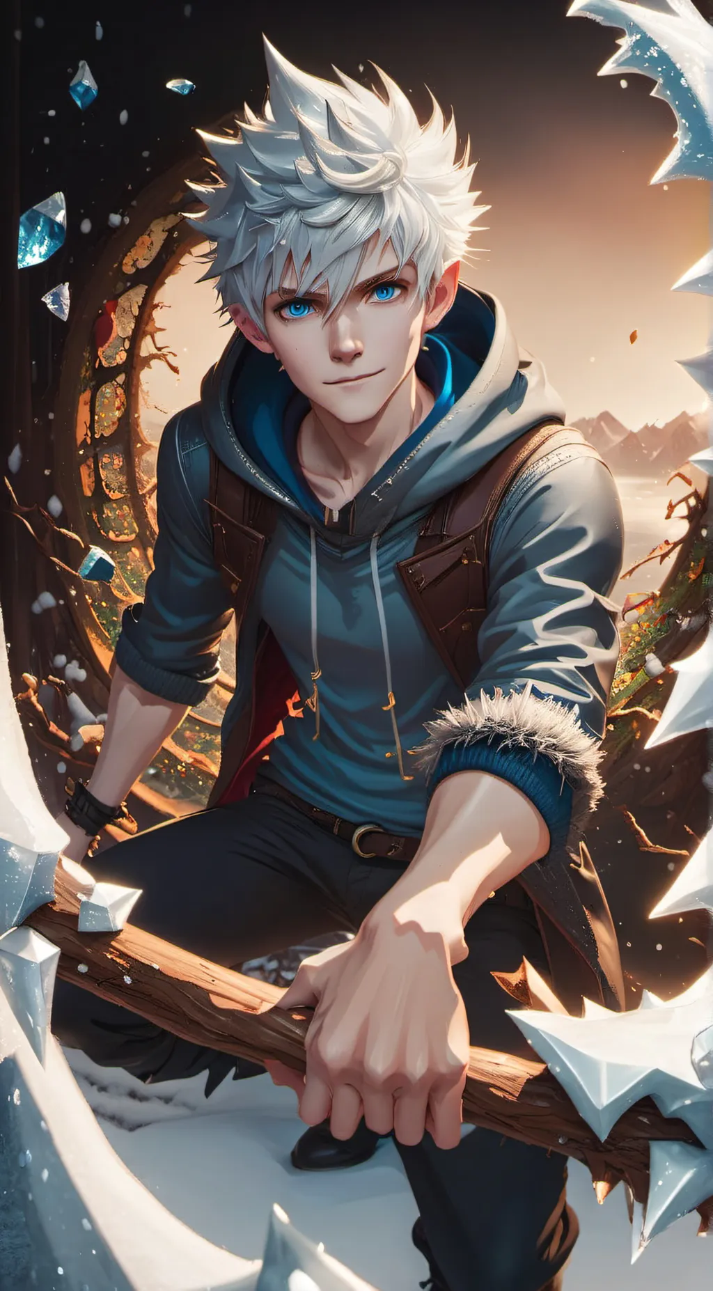 ai character: Jack Frost  background