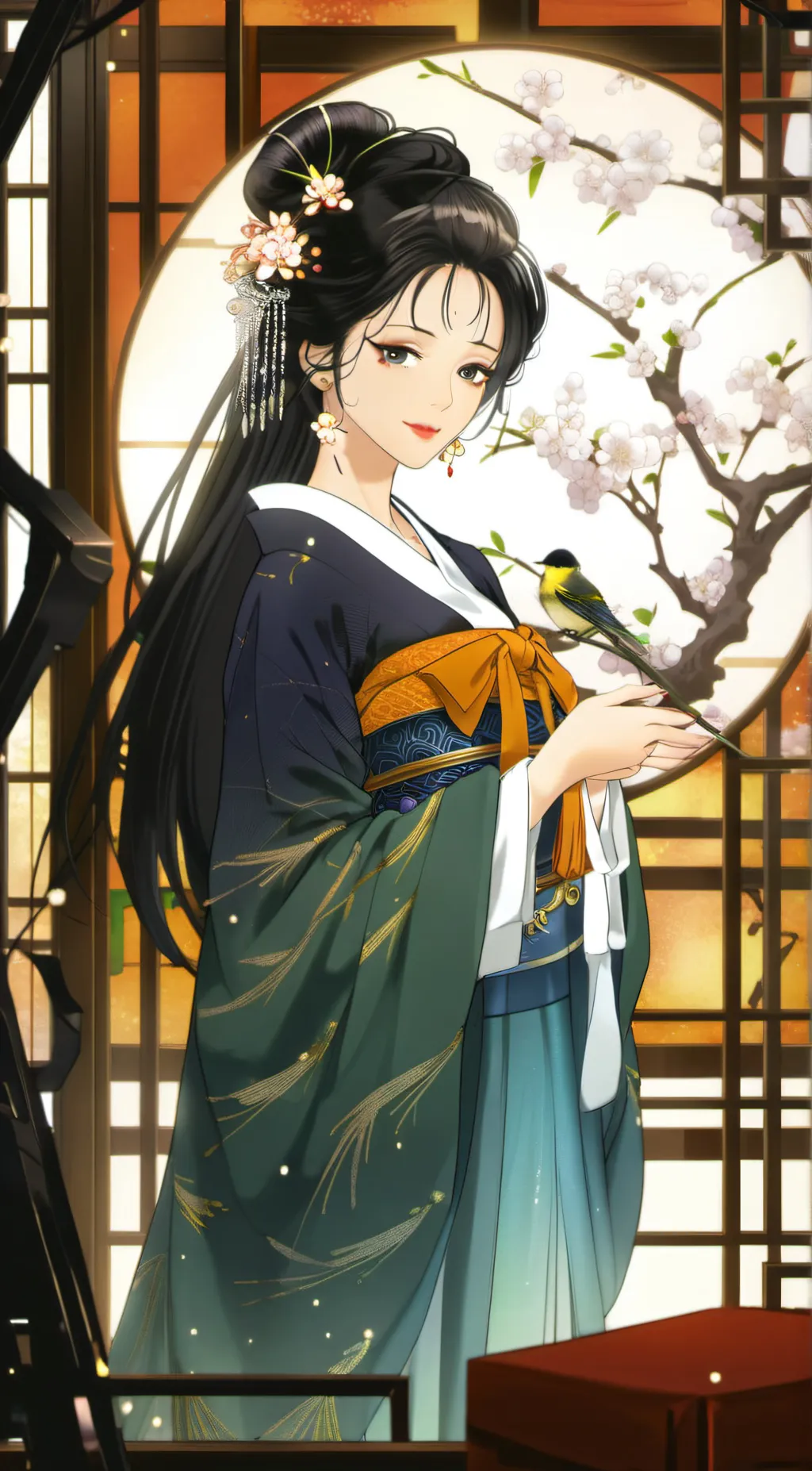 ai character: heisha  background