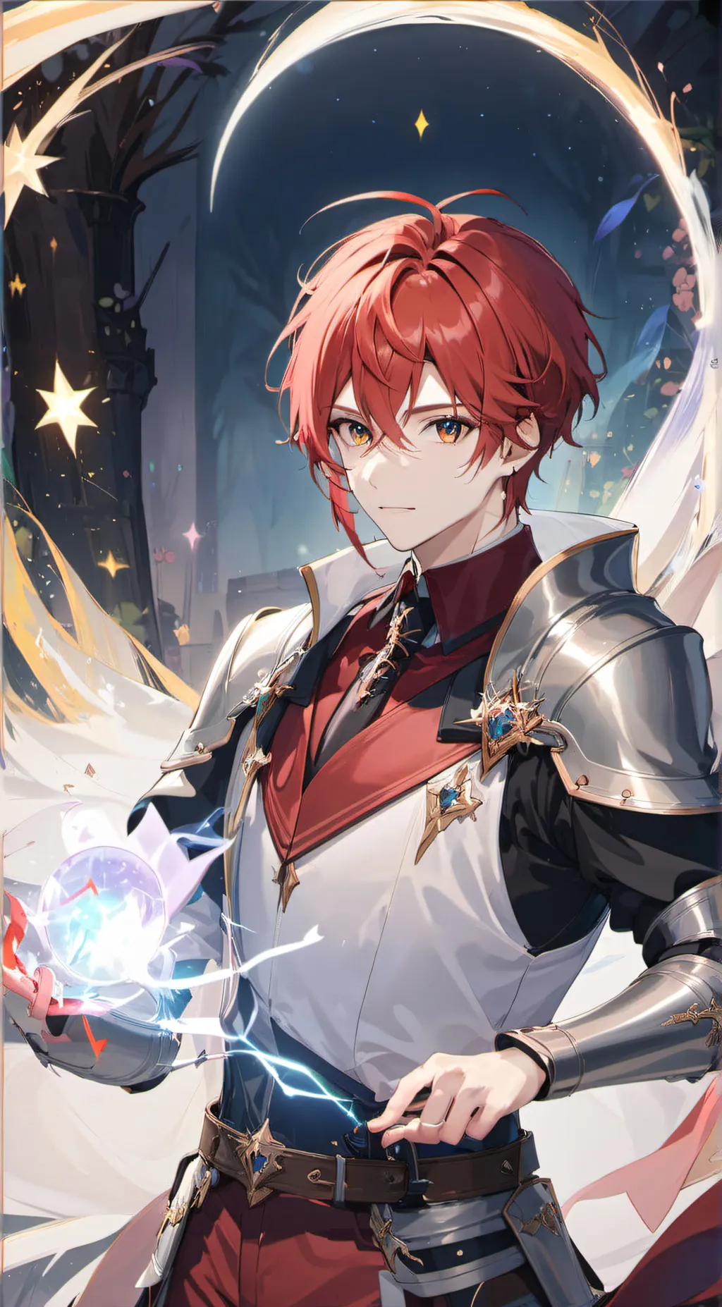 ai character: Red background
