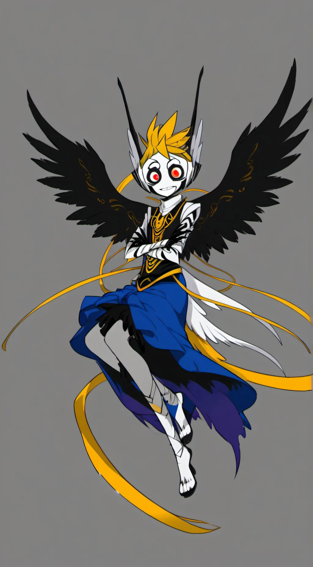 ai character: sun and moon harpy background