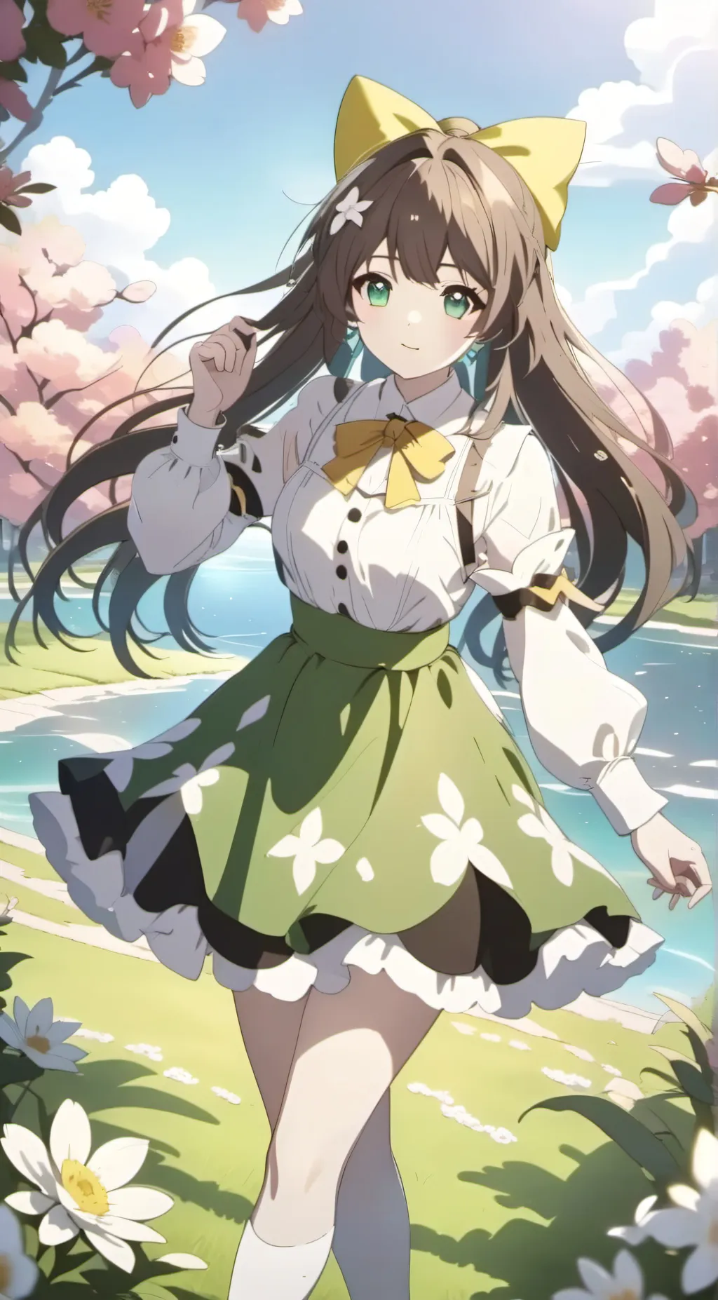 ai character: Violet background