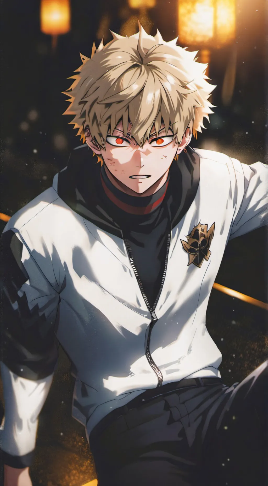 ai character: Katsuki Bakugou  background