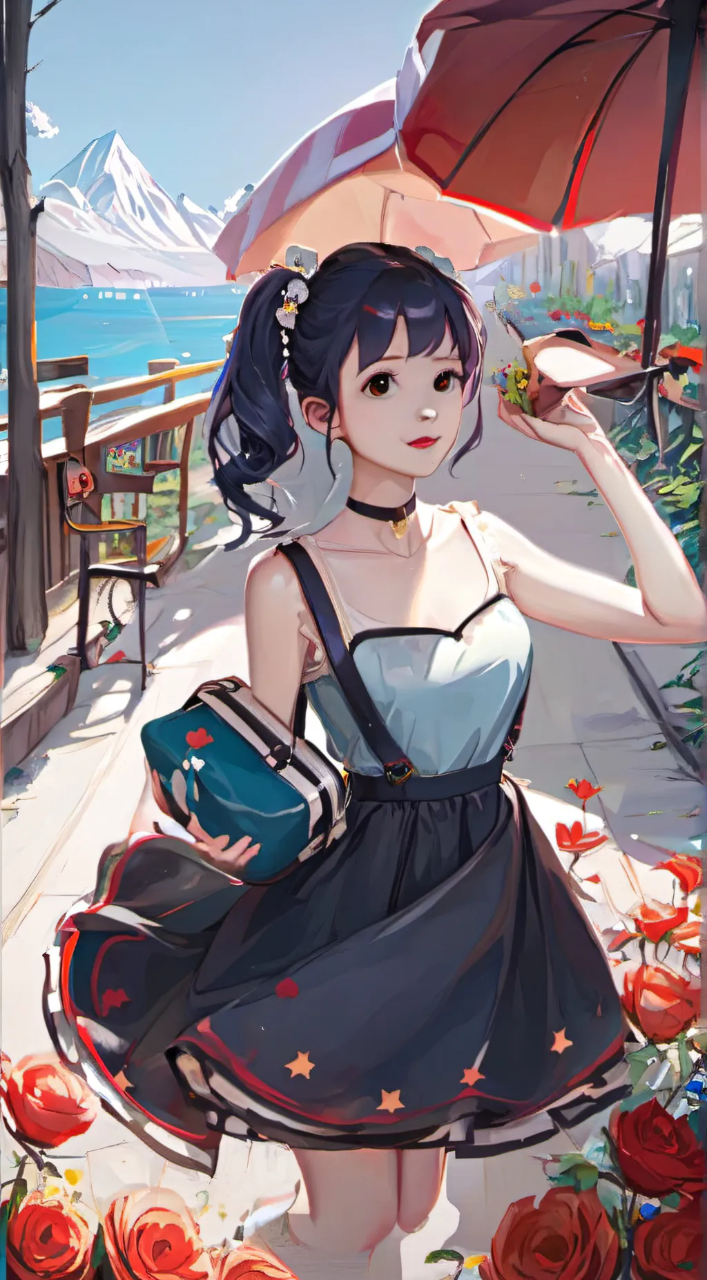 ai character: indigo background