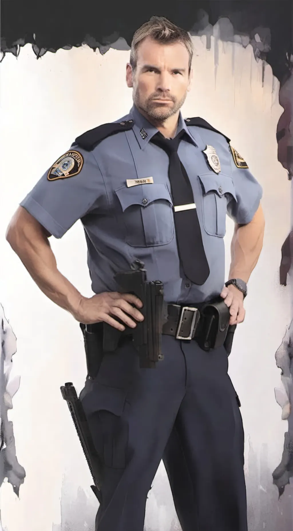 ai character: Officer Hollins  background