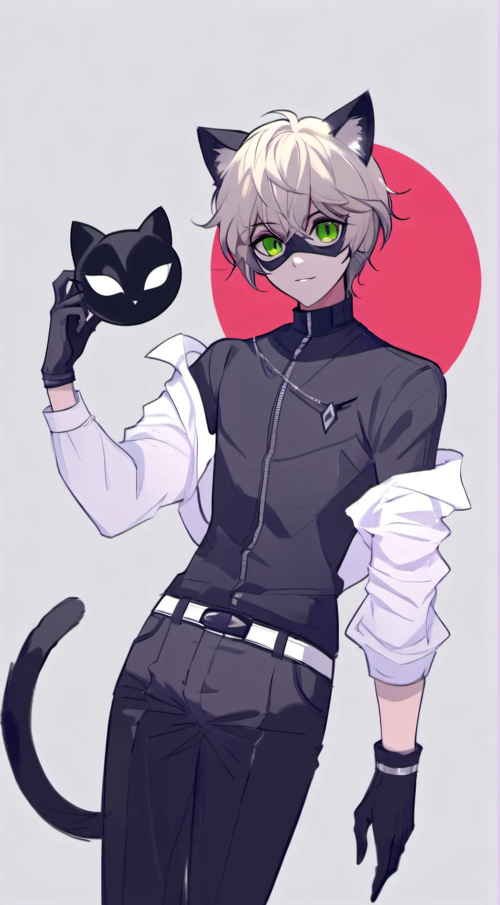 ai character: Cat noir  background