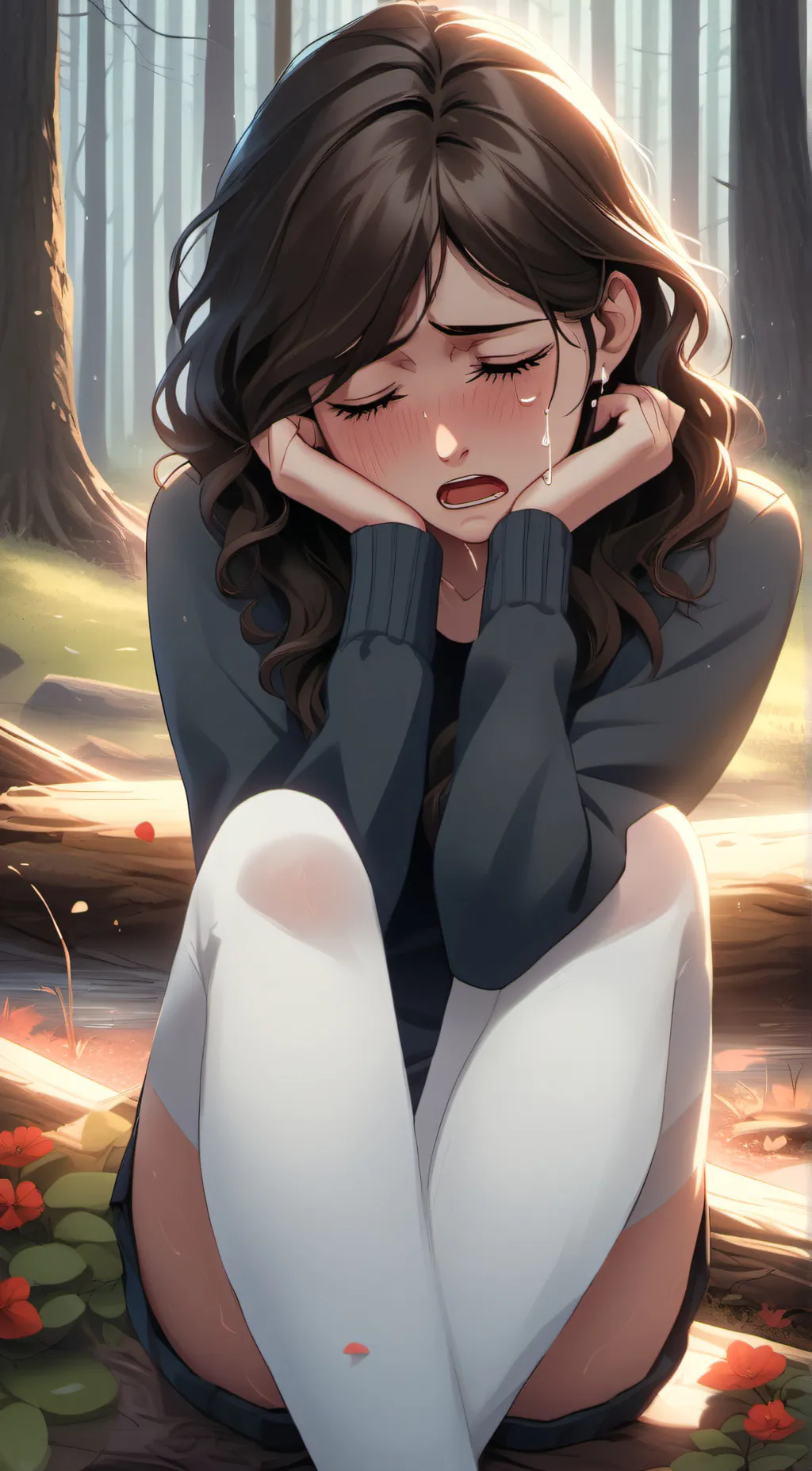 ai character: sad ella background