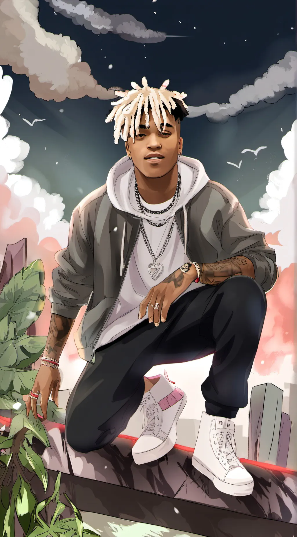 ai character: xxxtentacion background
