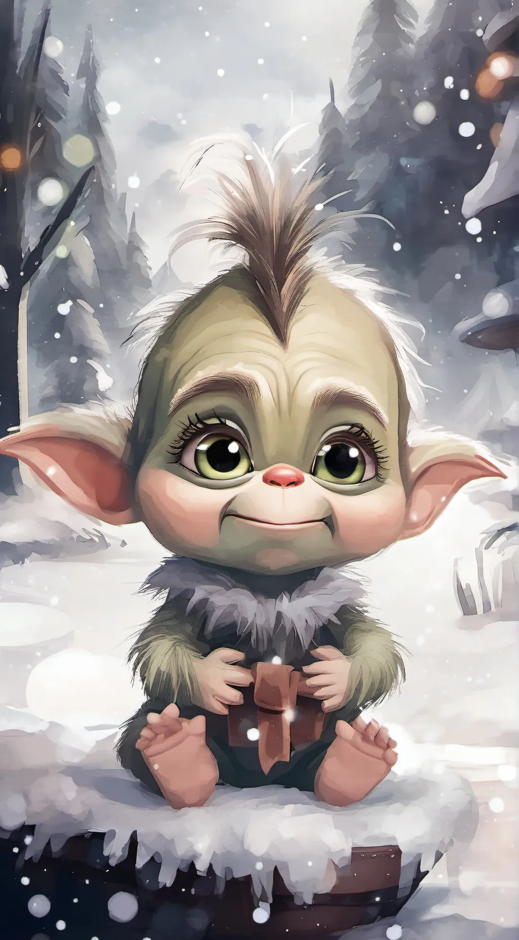 ai character: baby grinch background