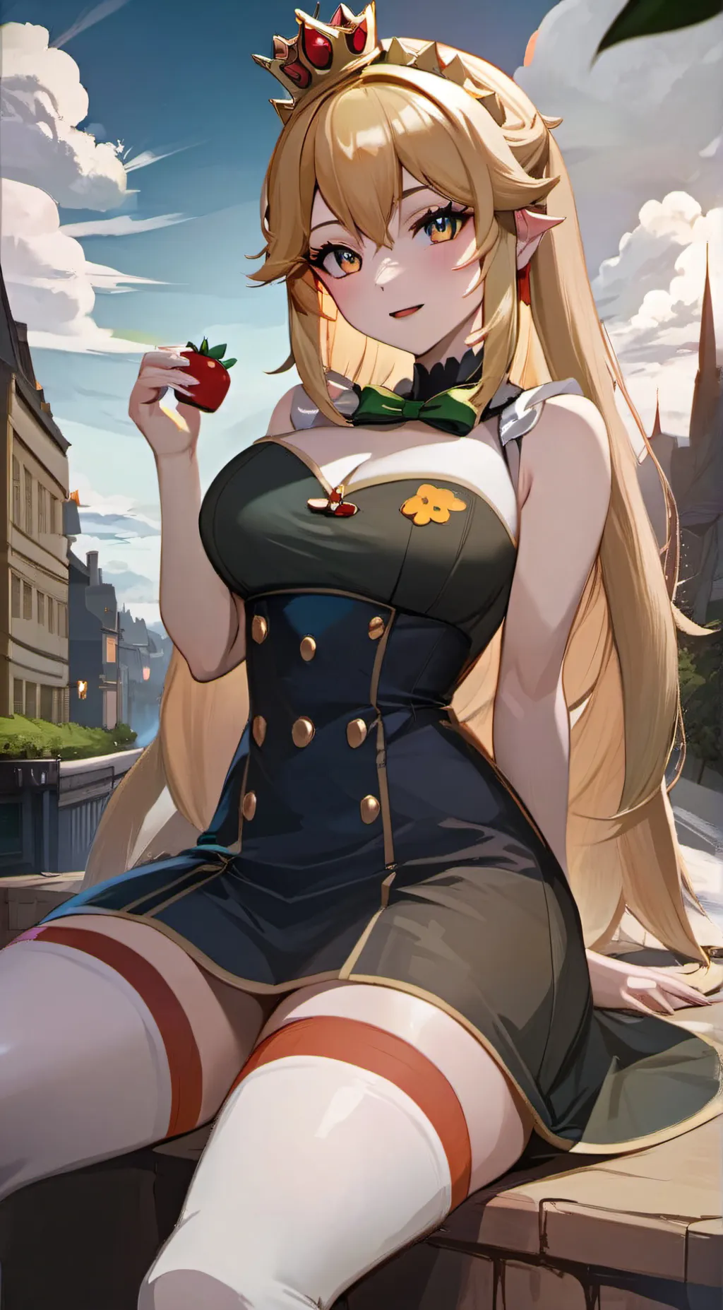 ai character: bowsette background