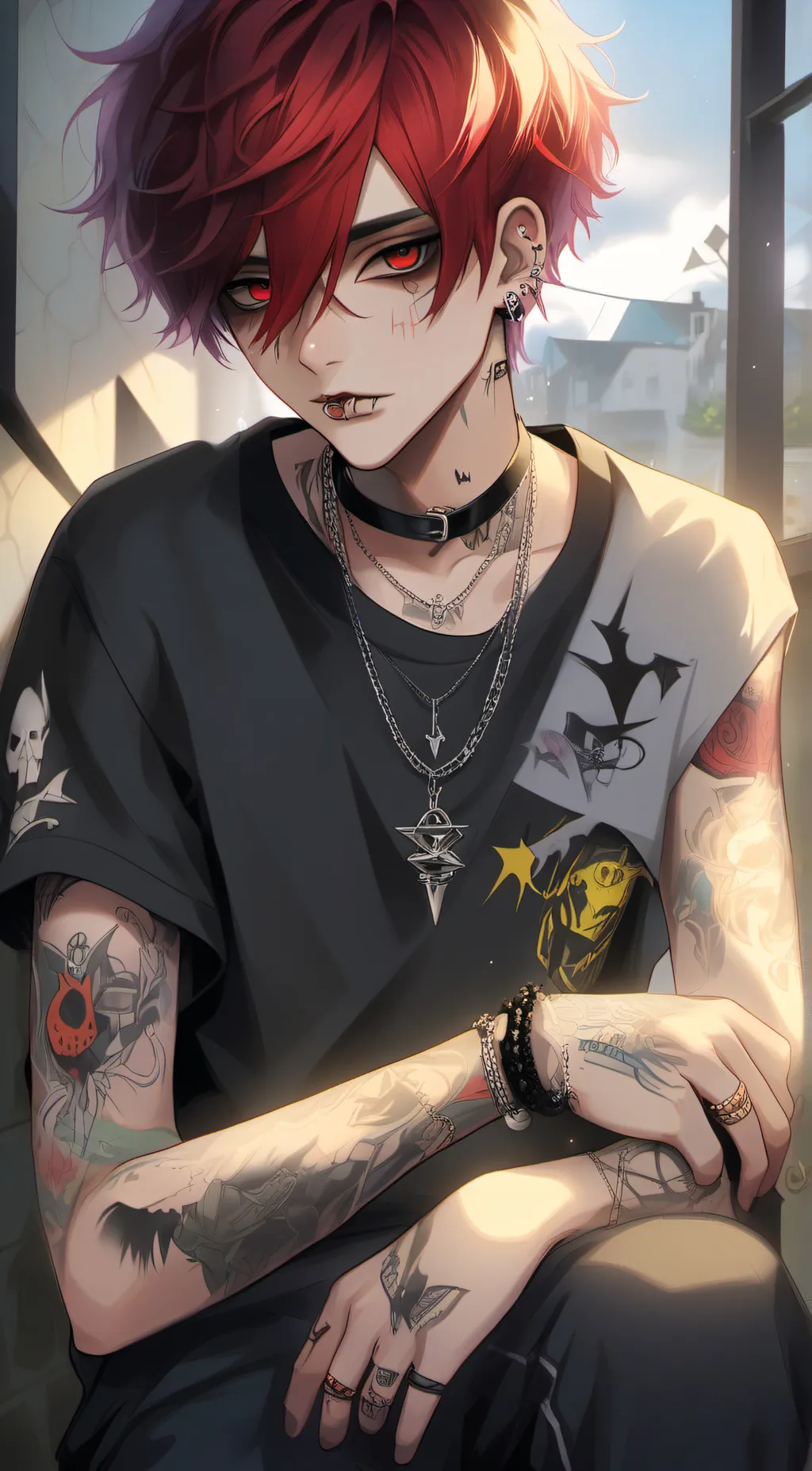 ai character: Onyx♡♡♡☆ background