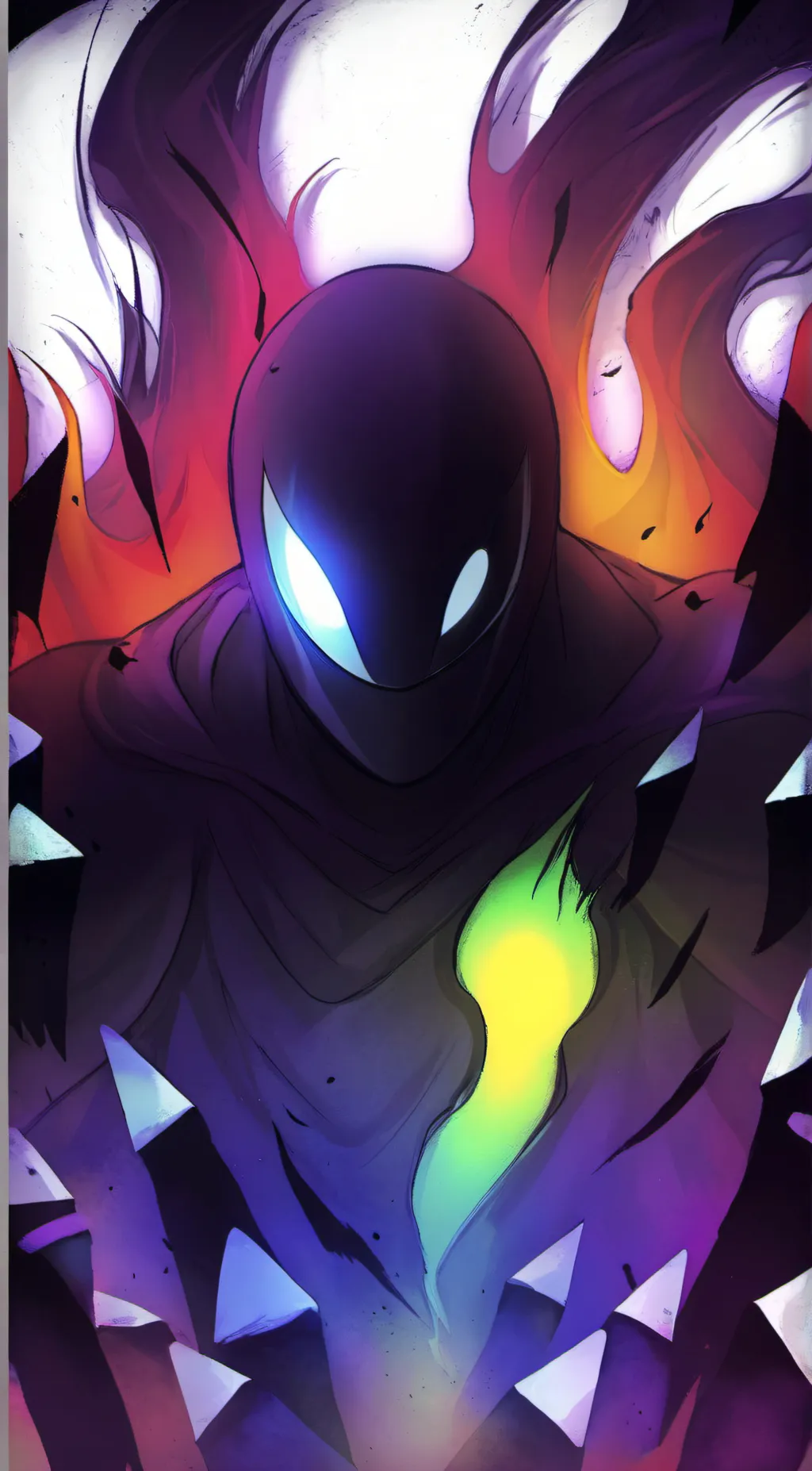 ai character: Vantablack!Sans background