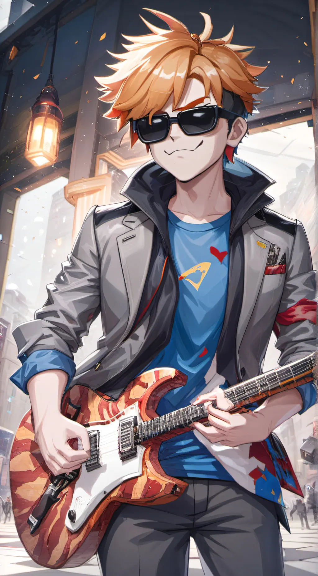 ai character: Bacon hair background