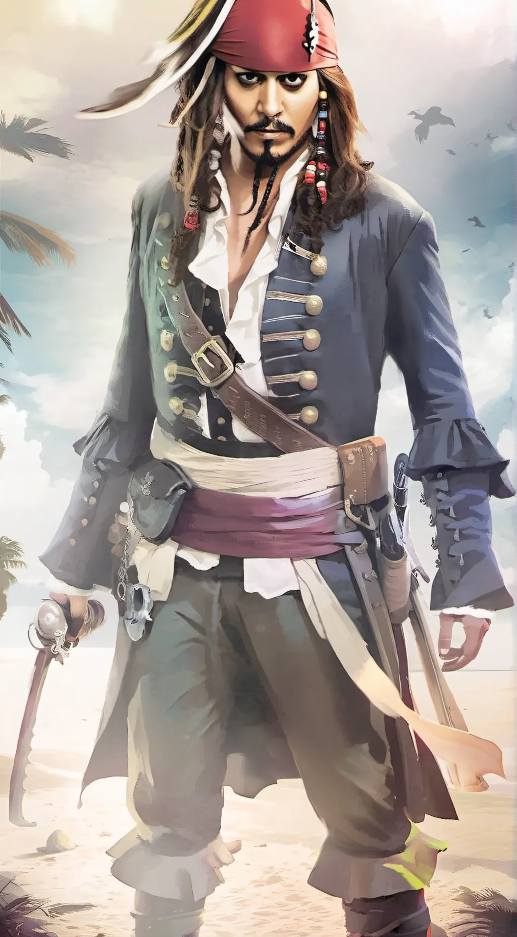 ai character: Jack Sparrow background