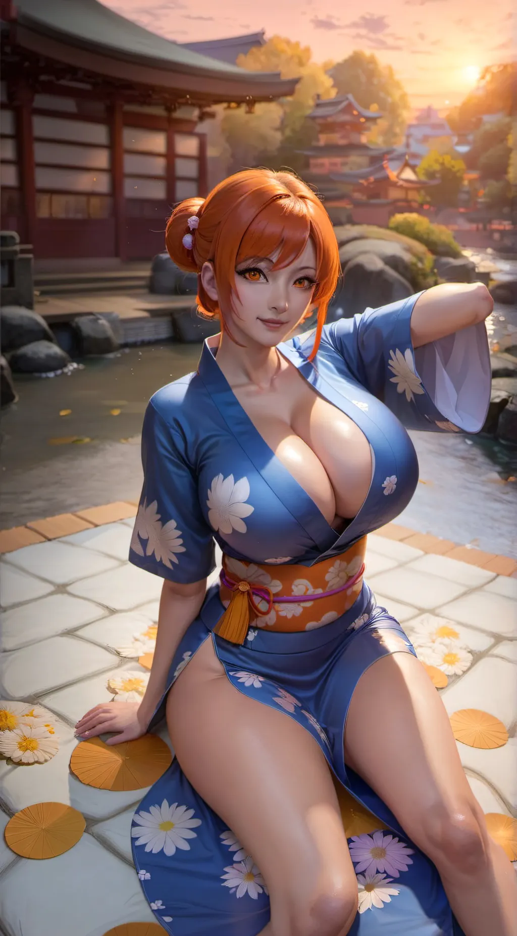 ai character: Nami  background