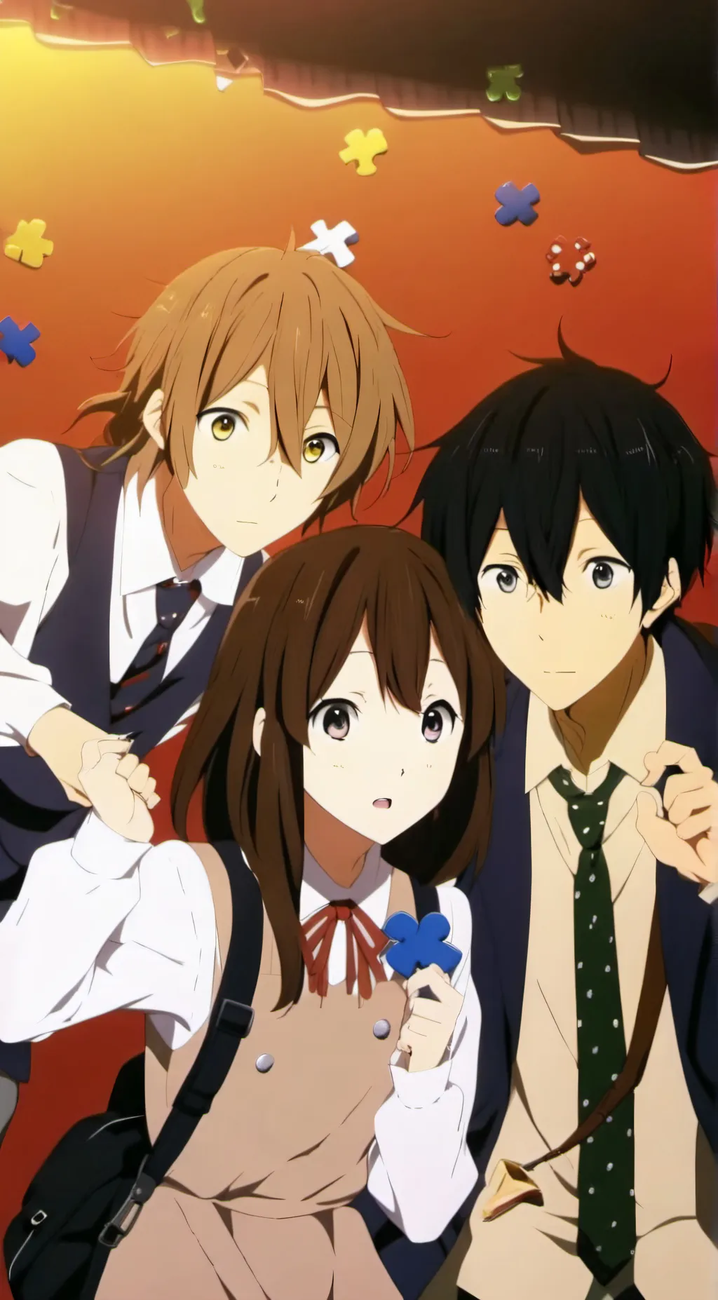 ai character: horimiya bathroom background