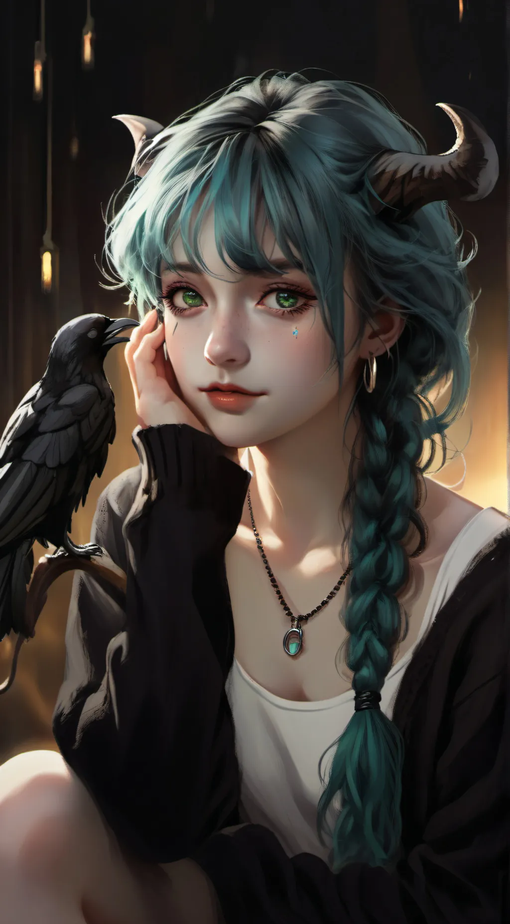 ai character: Moire background