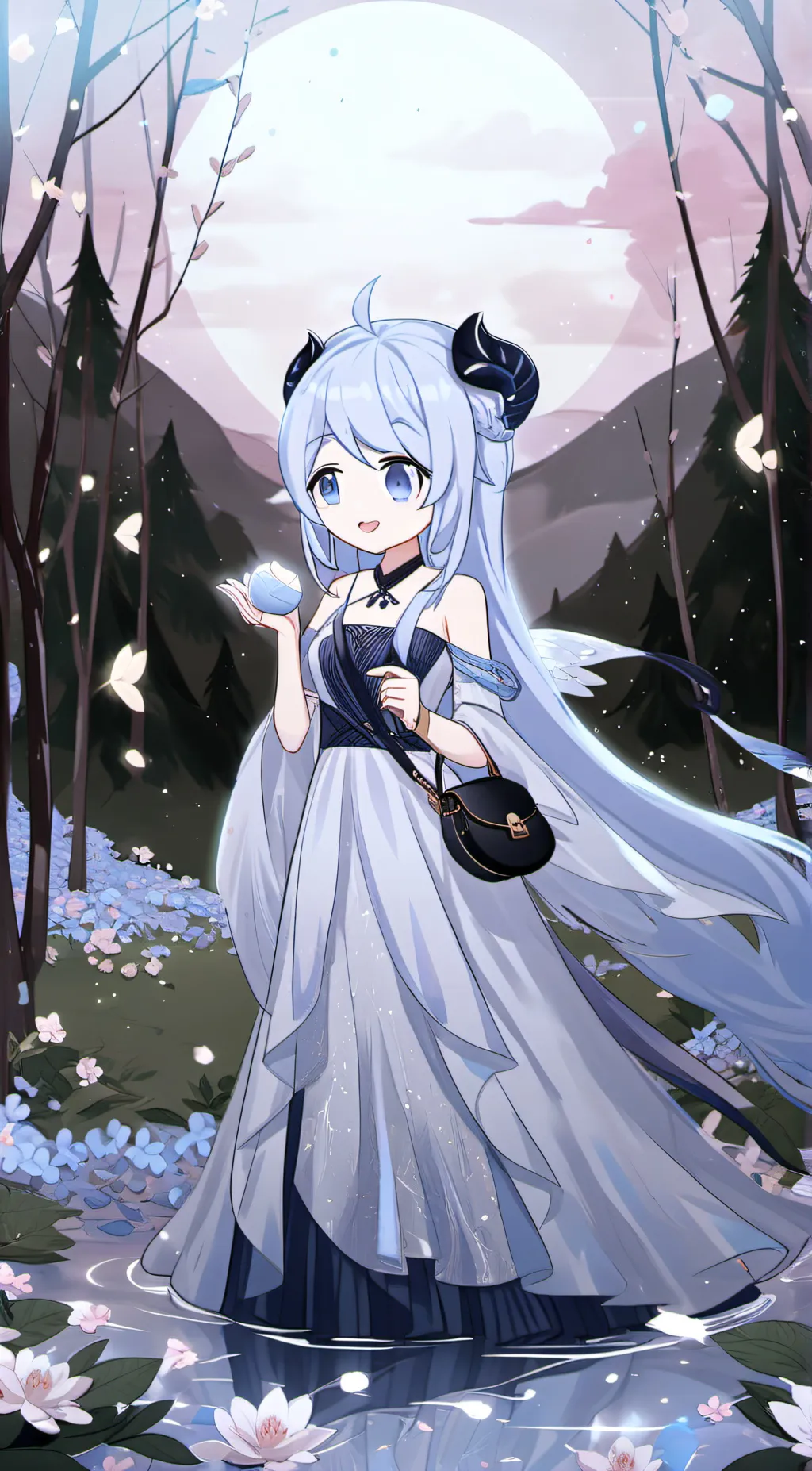 ai character: Snow background