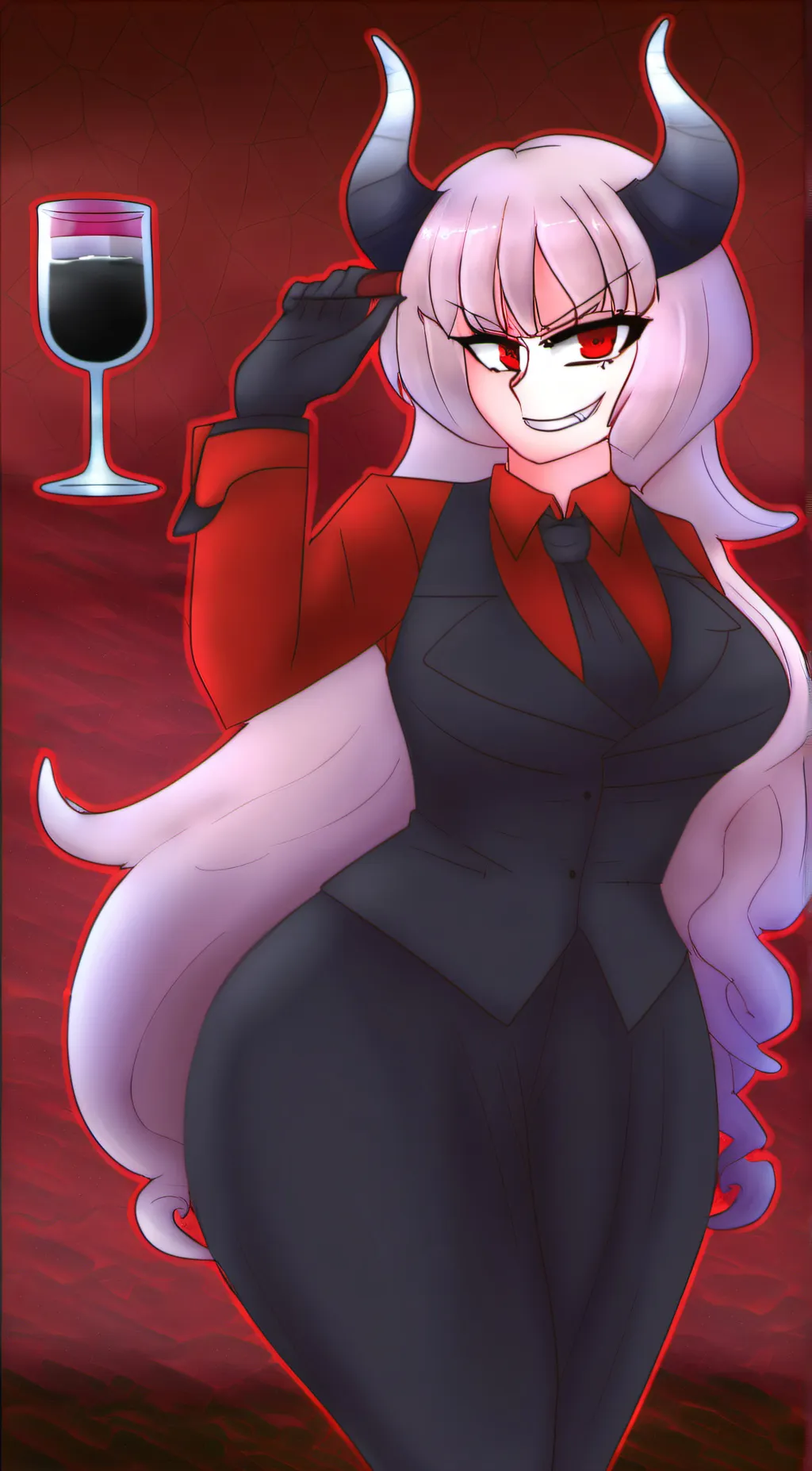 ai character: Lucifer-Helltaker background