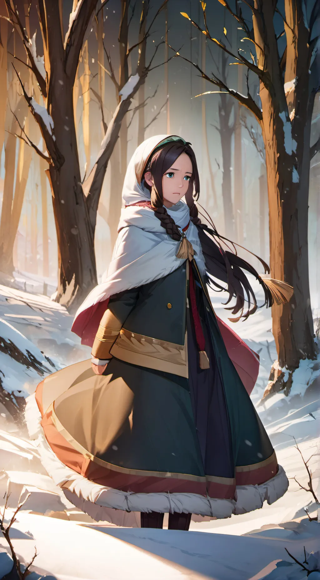 ai character: Autumn  background
