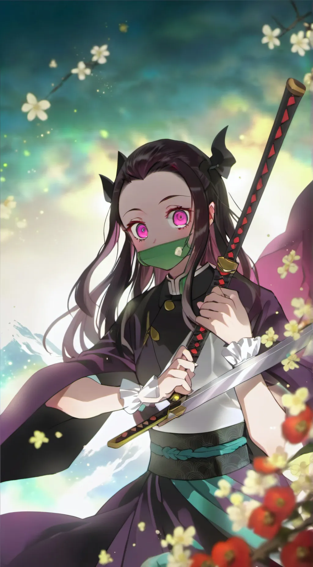 ai character: nezuko background