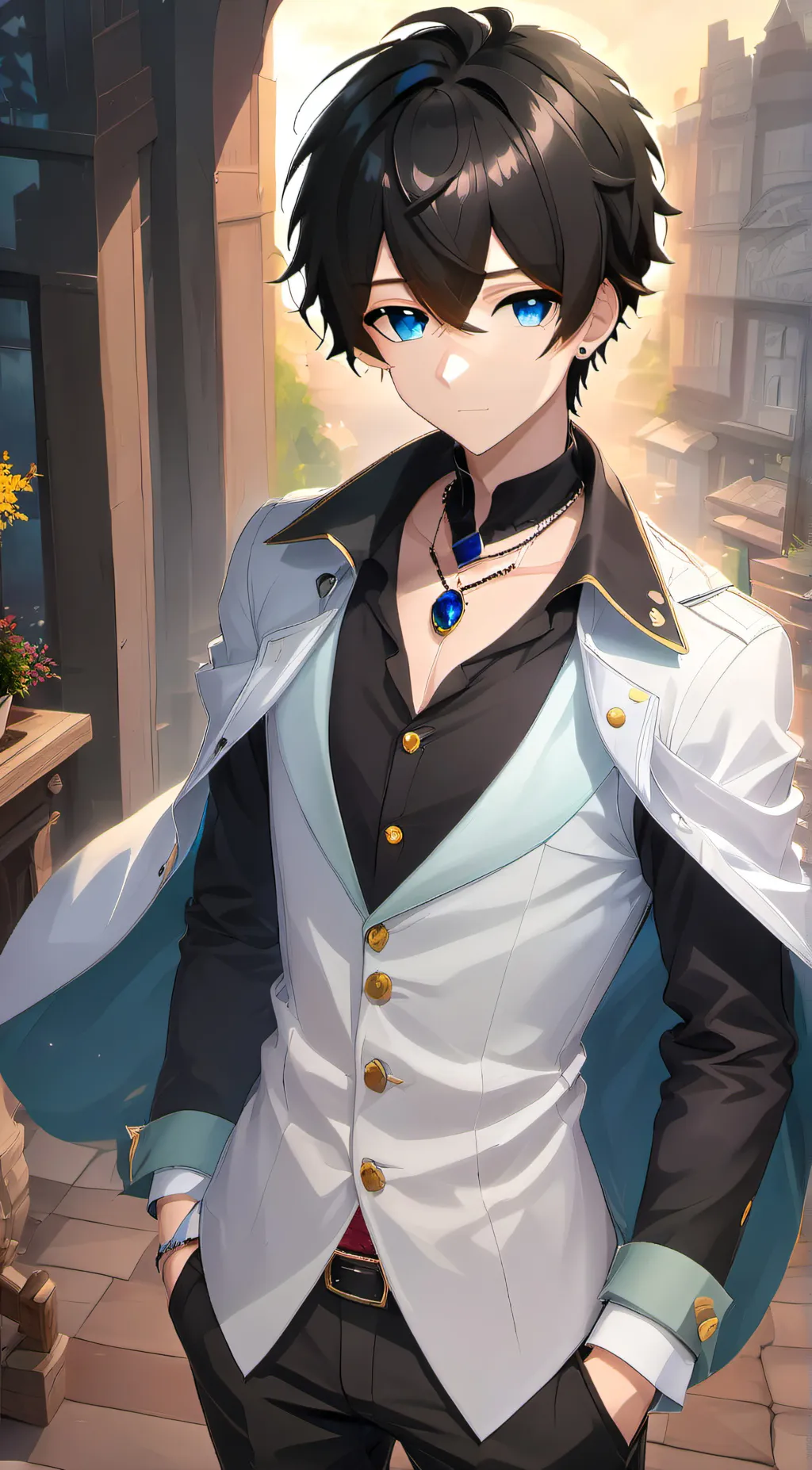 ai character: Oliver  background