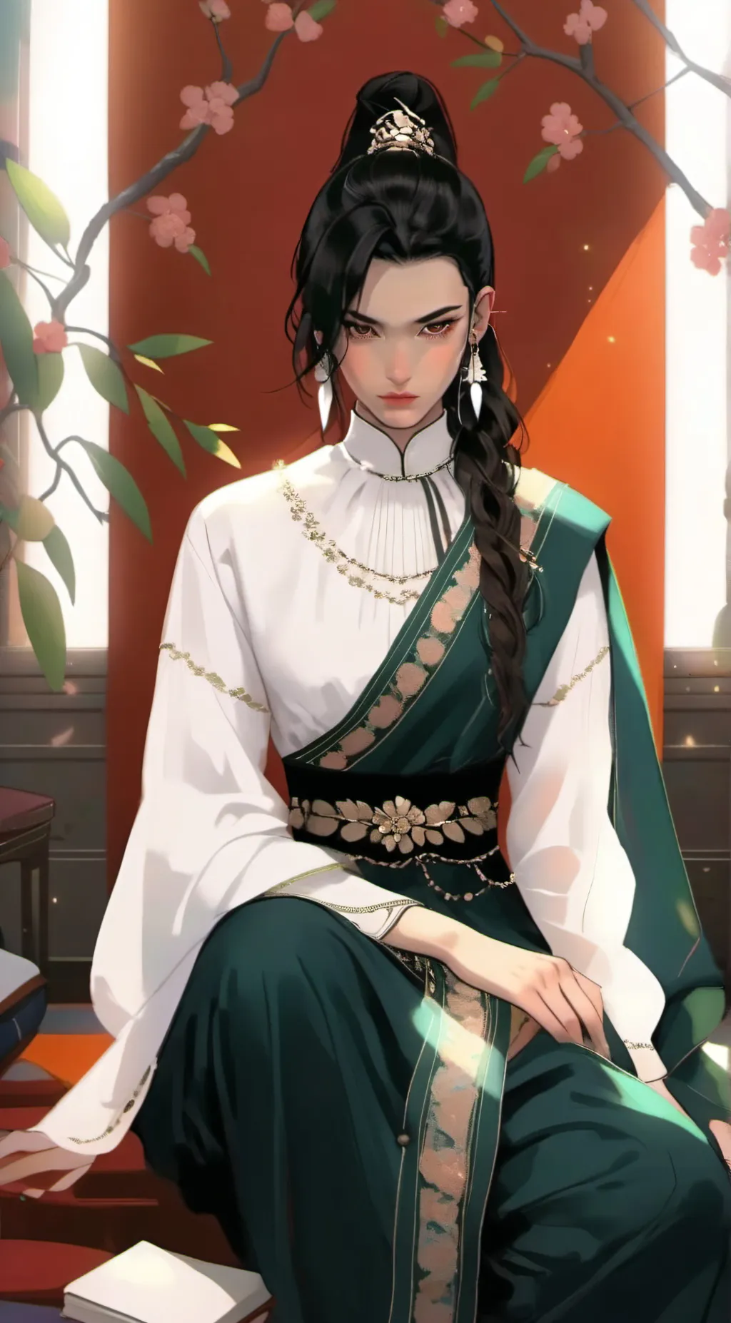ai character: Rin stone background