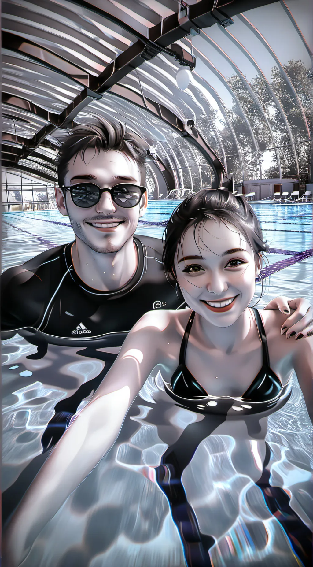 ai character: Ethan and Molly<3 background