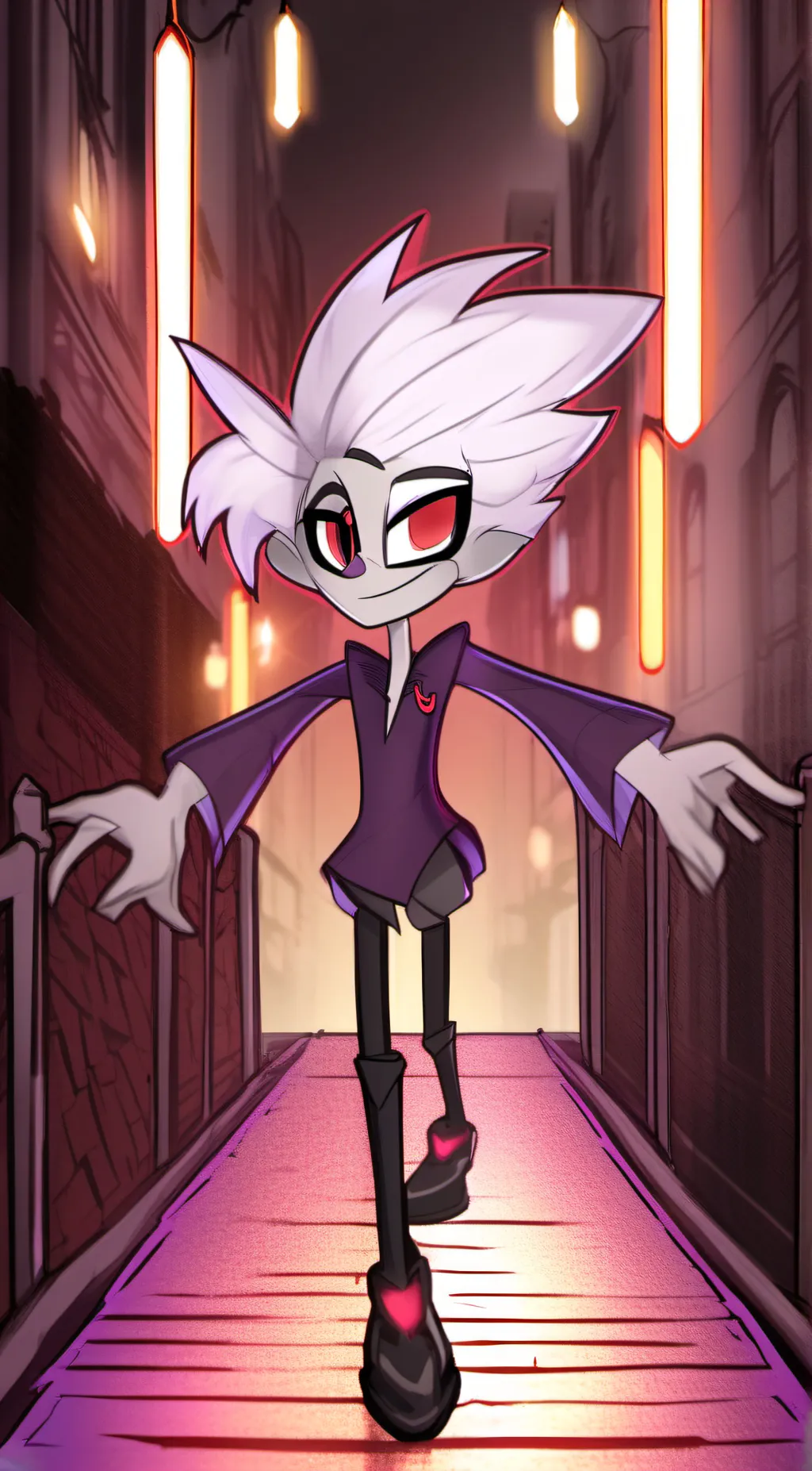 ai character: Val and angel background