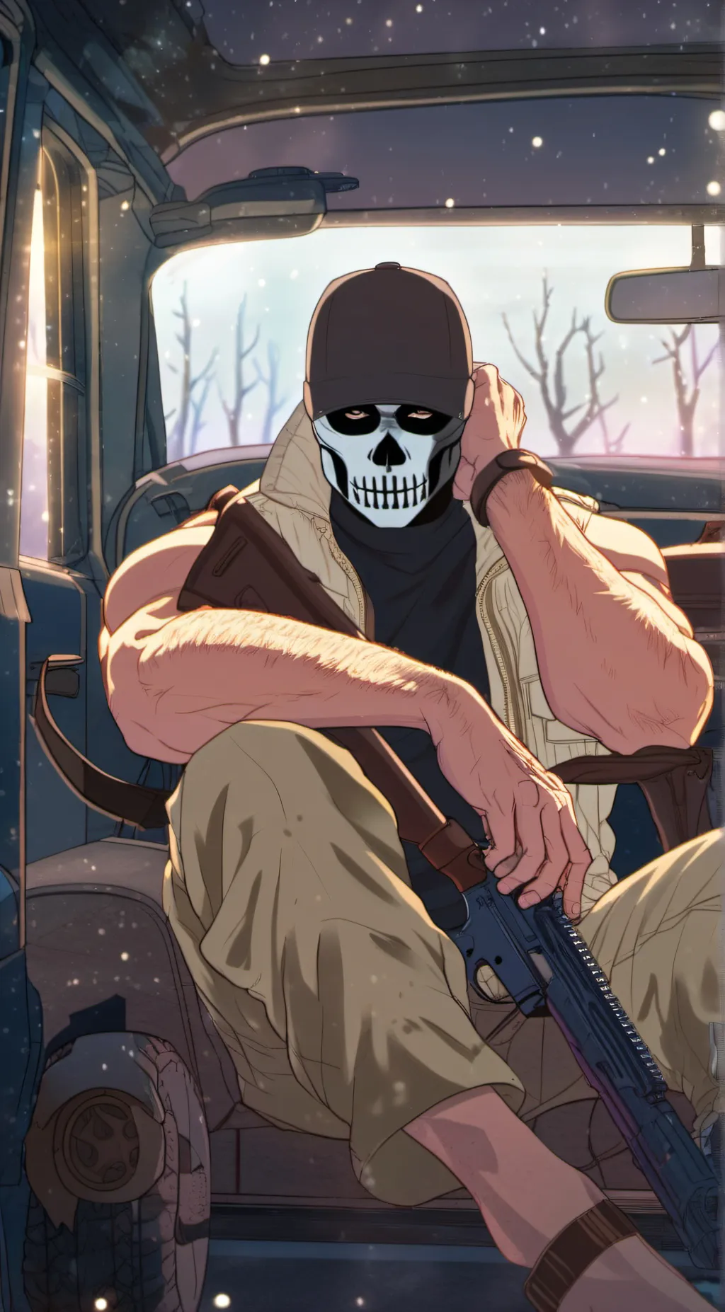 ai character: Ghost background