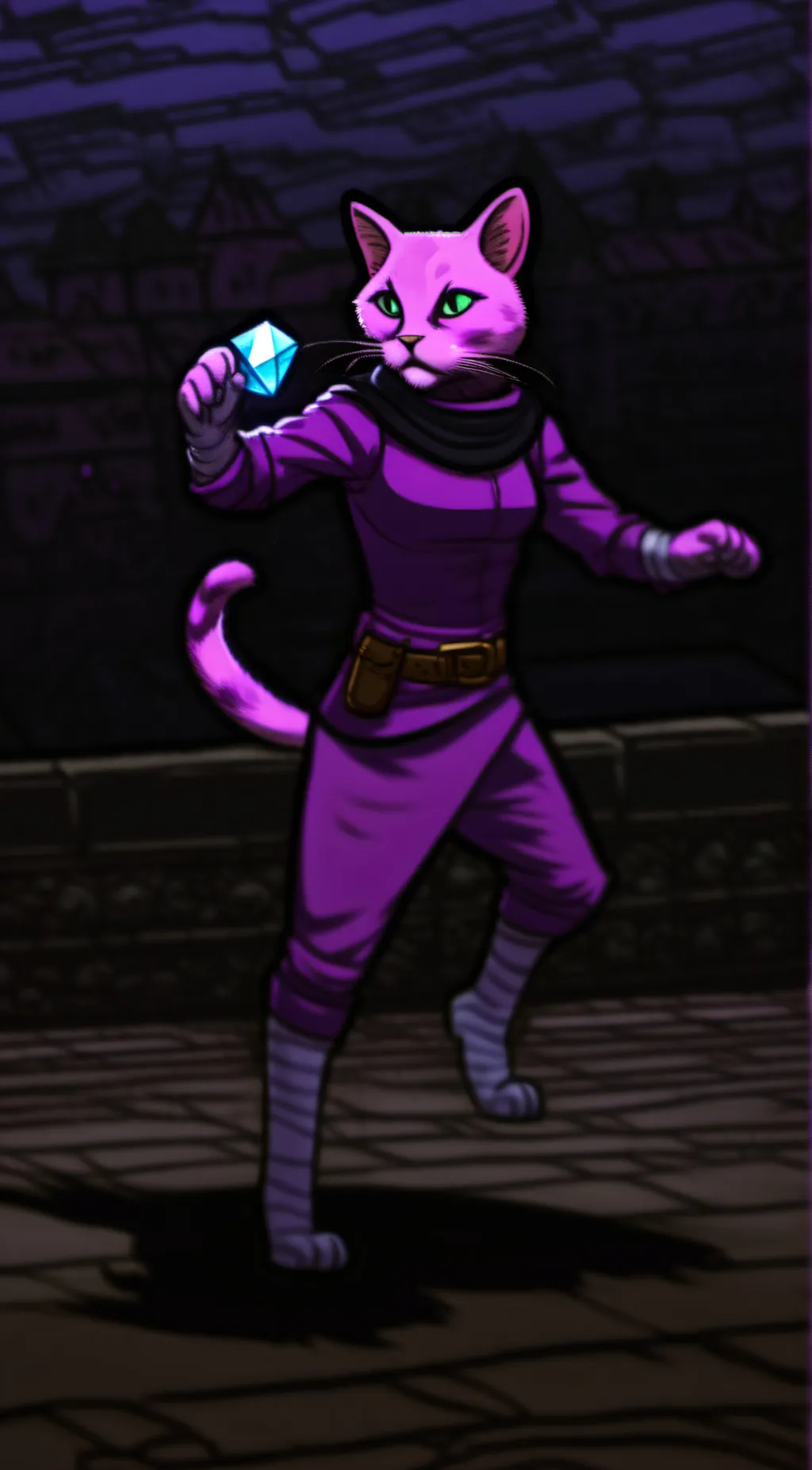 ai character: le chat noir background