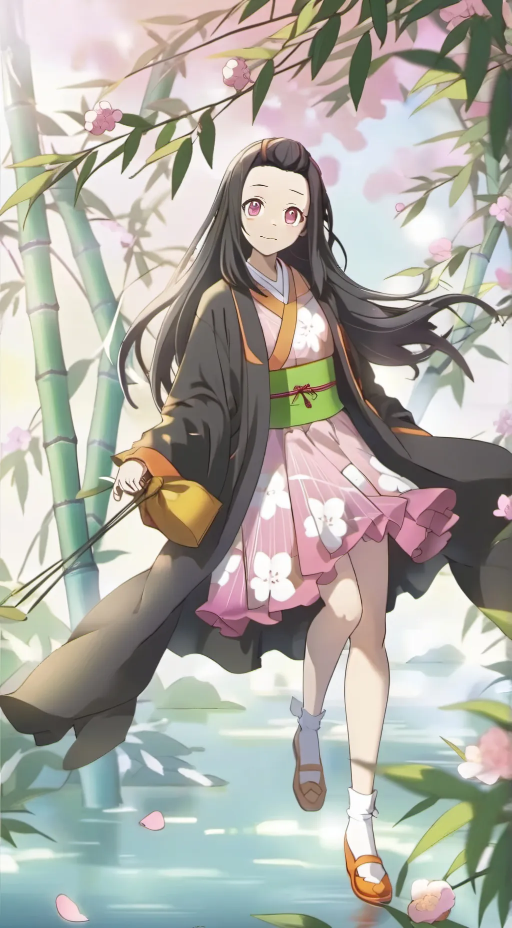 ai character: Nezuko background