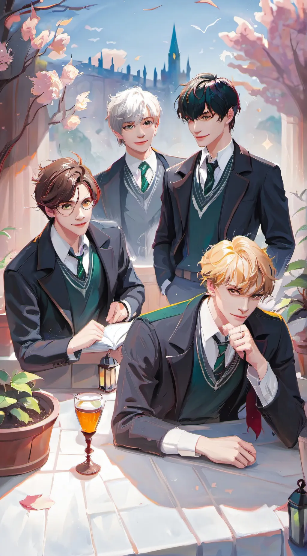 ai character: Slytherin boys background