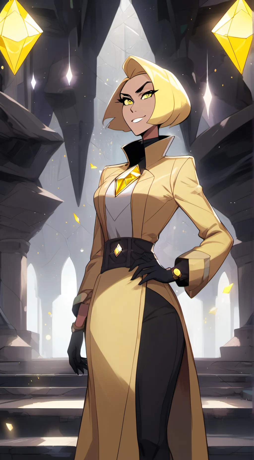 ai character: yellow diamond  background