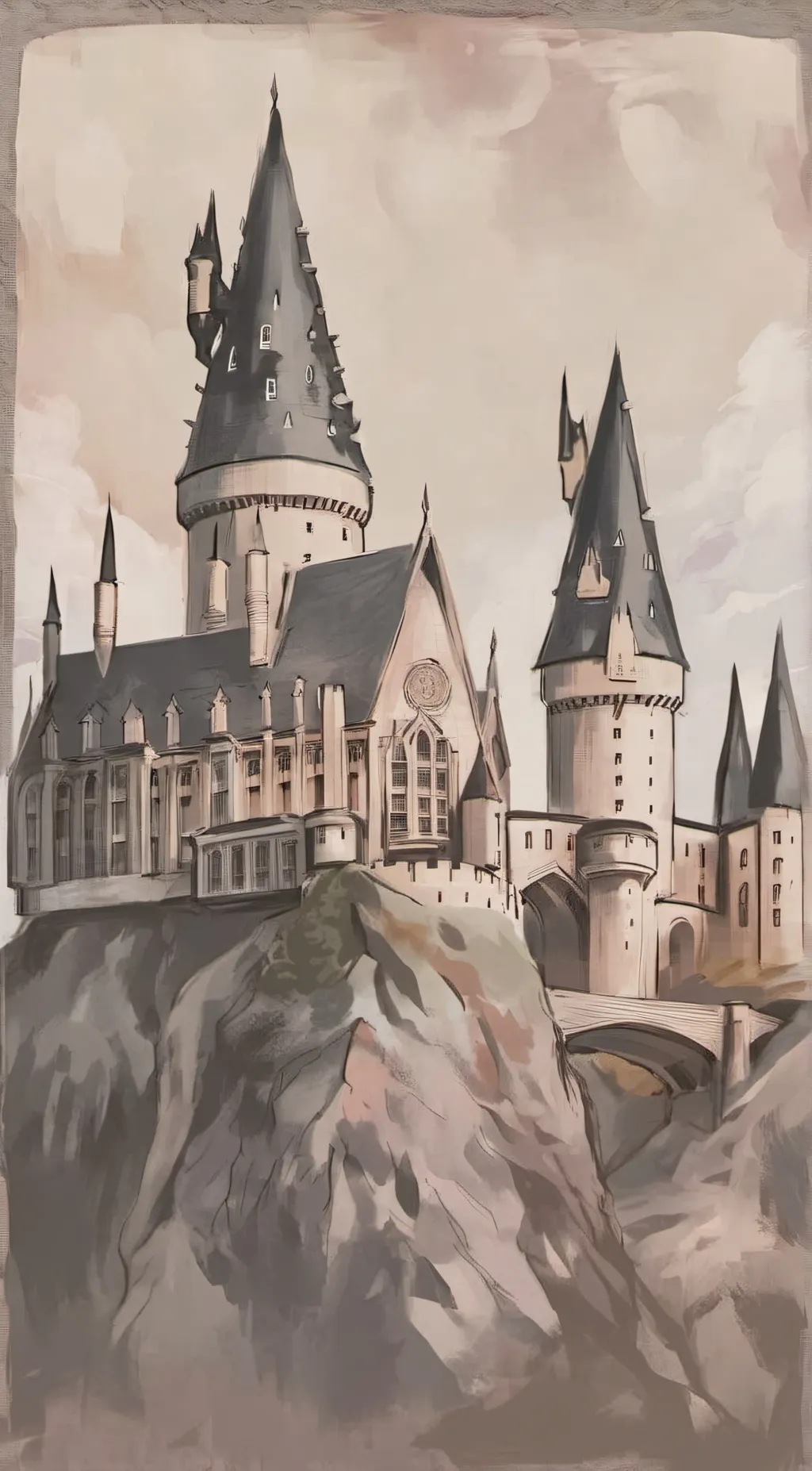 ai character: Hogwarts  background