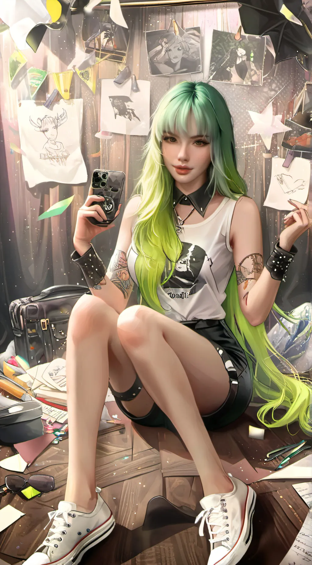 ai character: Emo Girl background