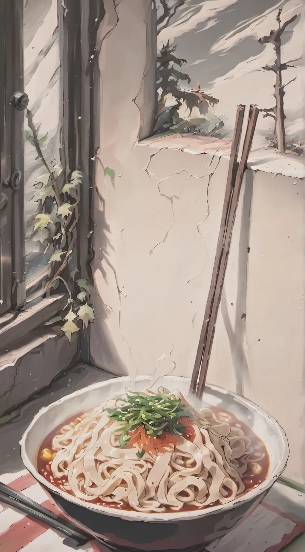 ai character: 🍜♦Ramen♦☀ background