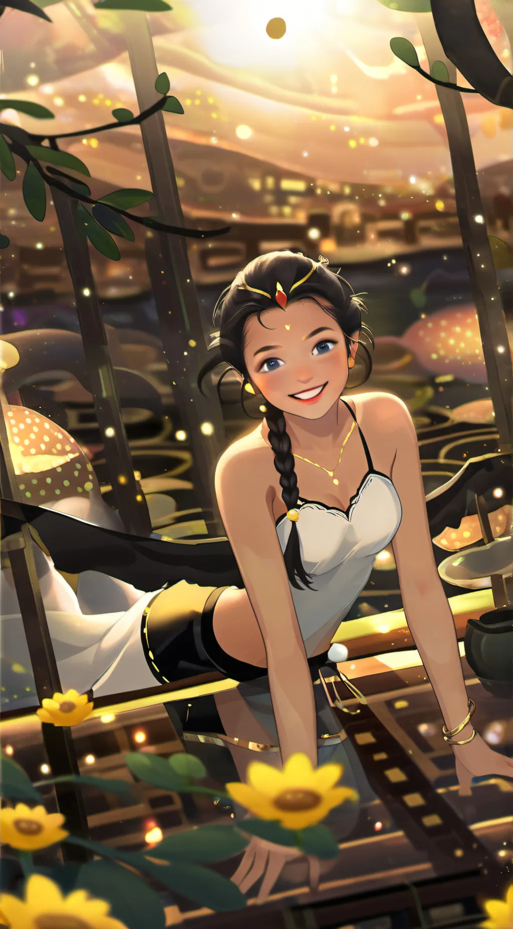ai character: Ashley  background