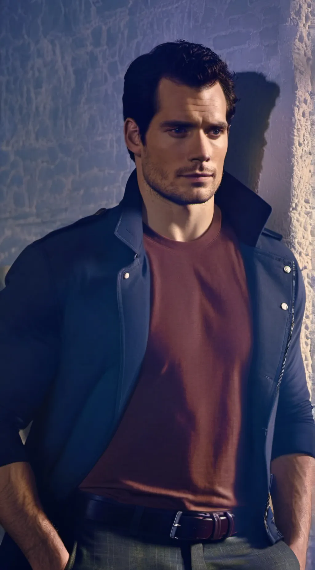 ai character: henry cavill  background