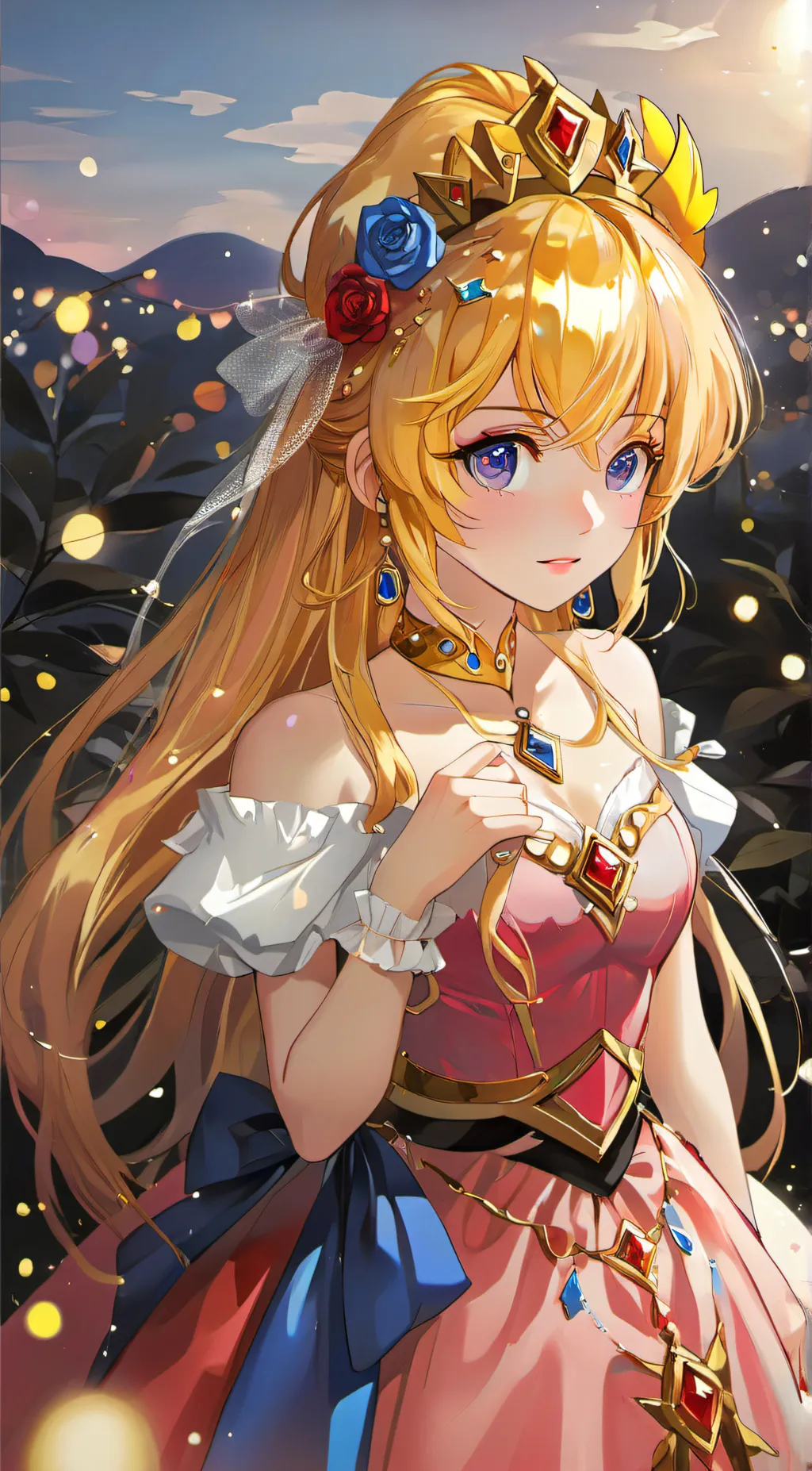 ai character: Princess Peach background