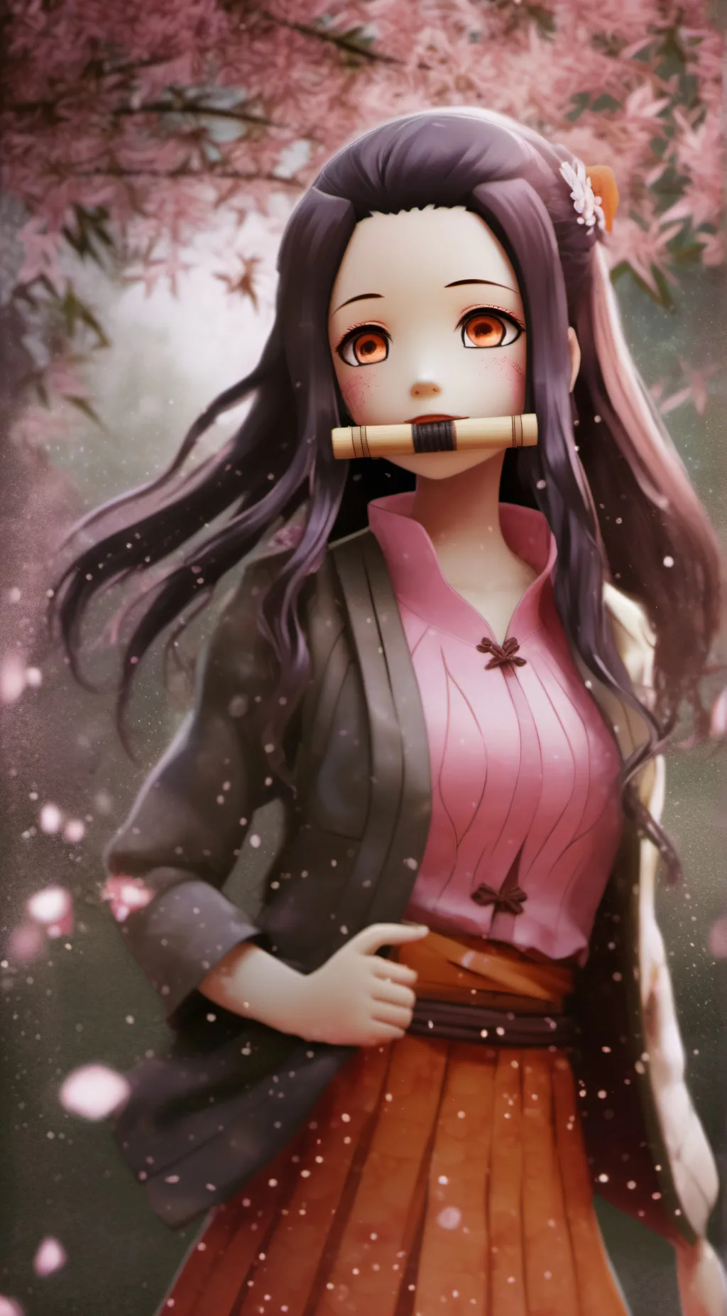 ai character: Nezuko background