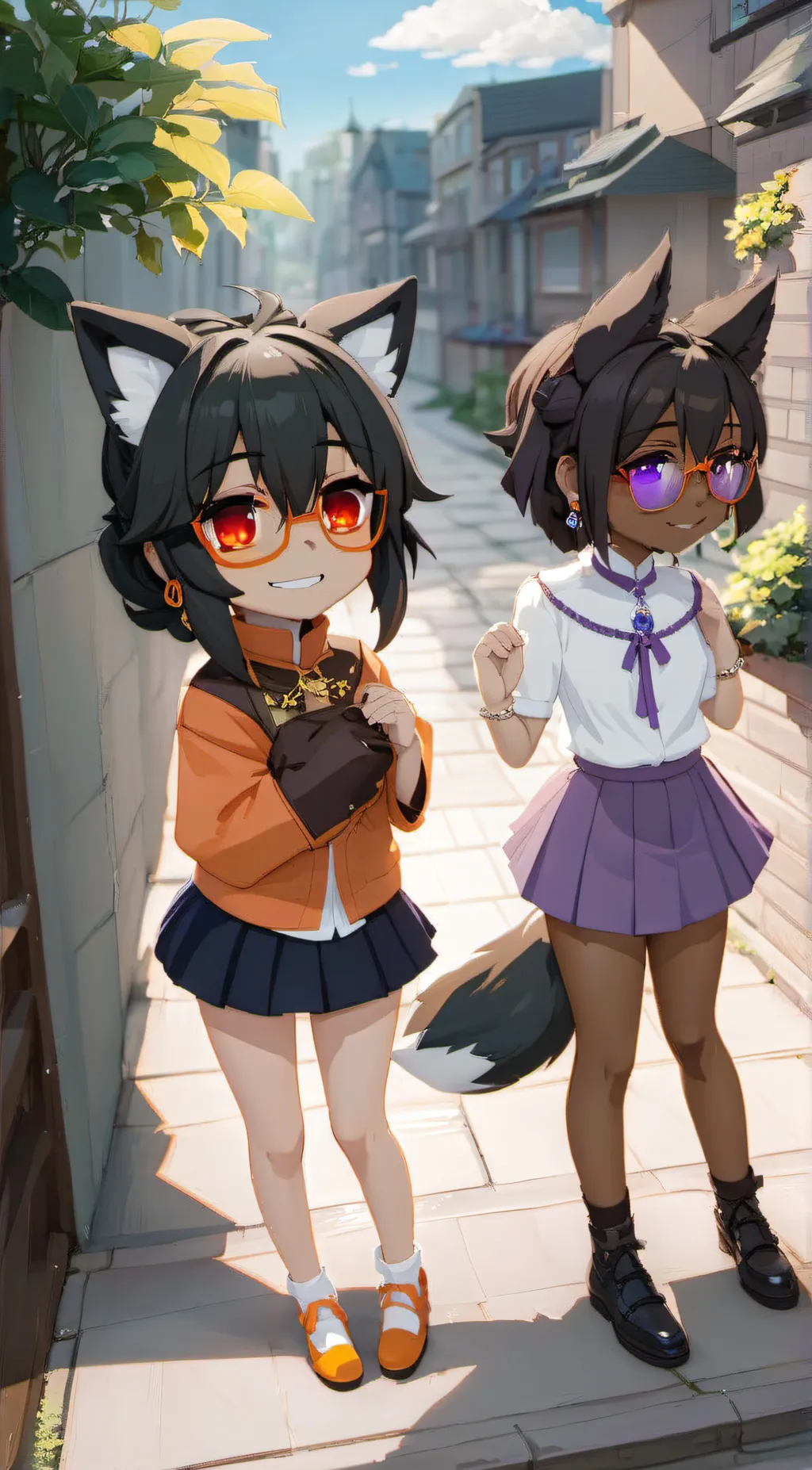 ai character: luna and bestie background