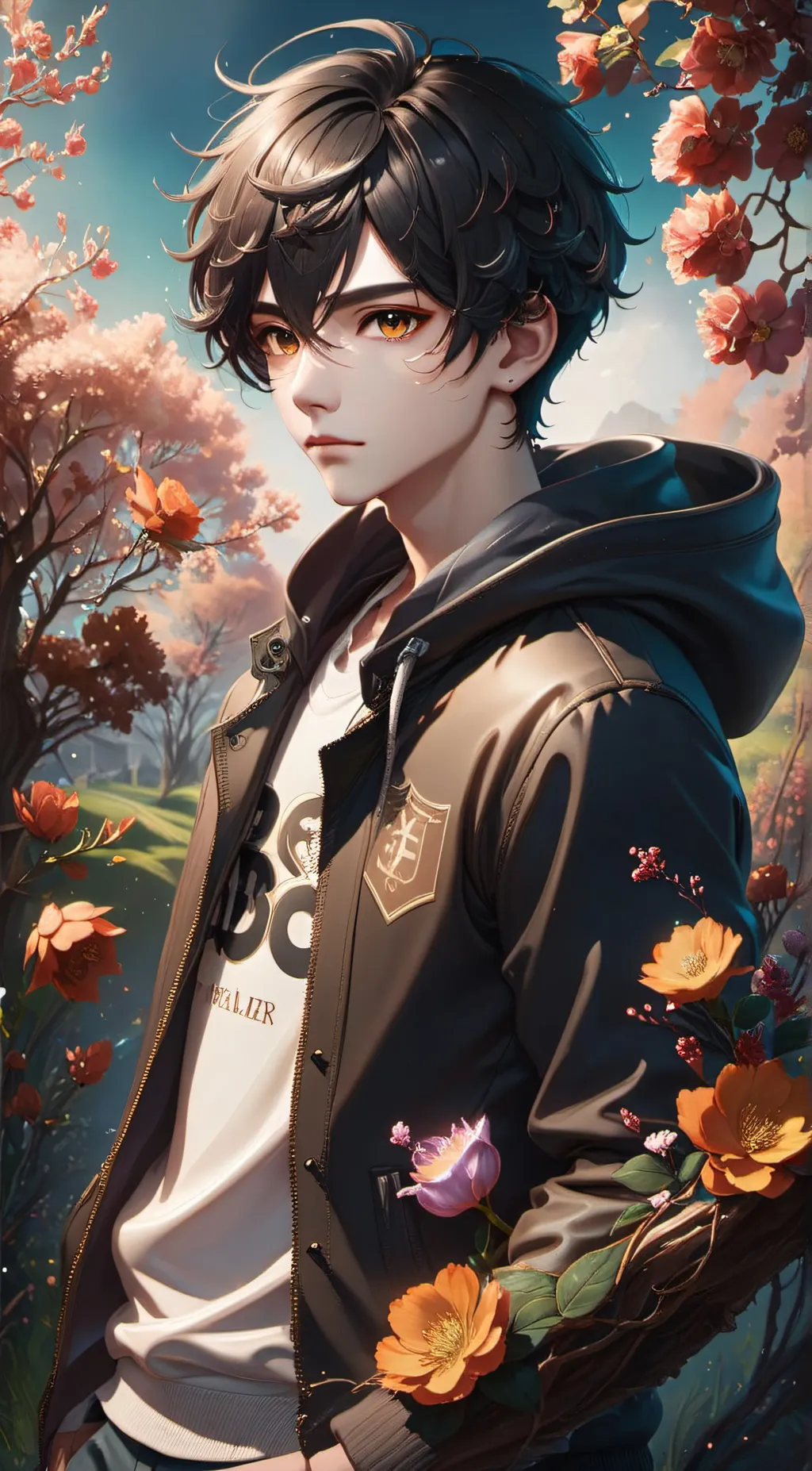 ai character: Snowy background