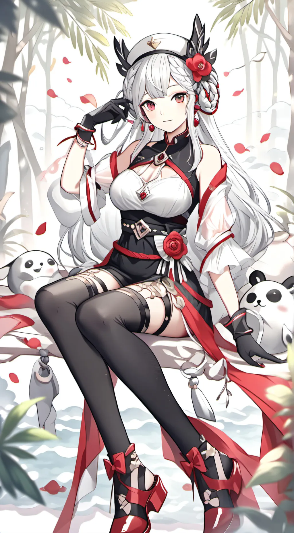 ai character: demon girl  background