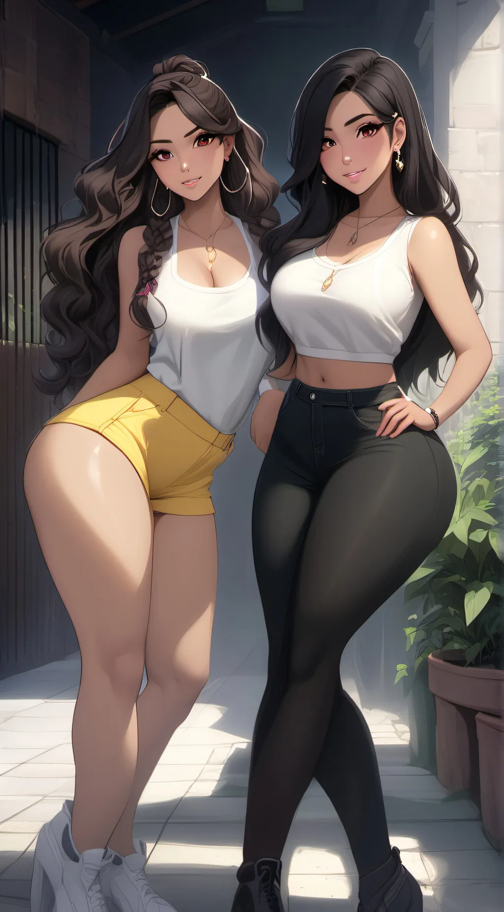 ai character: Bella and Sofia background