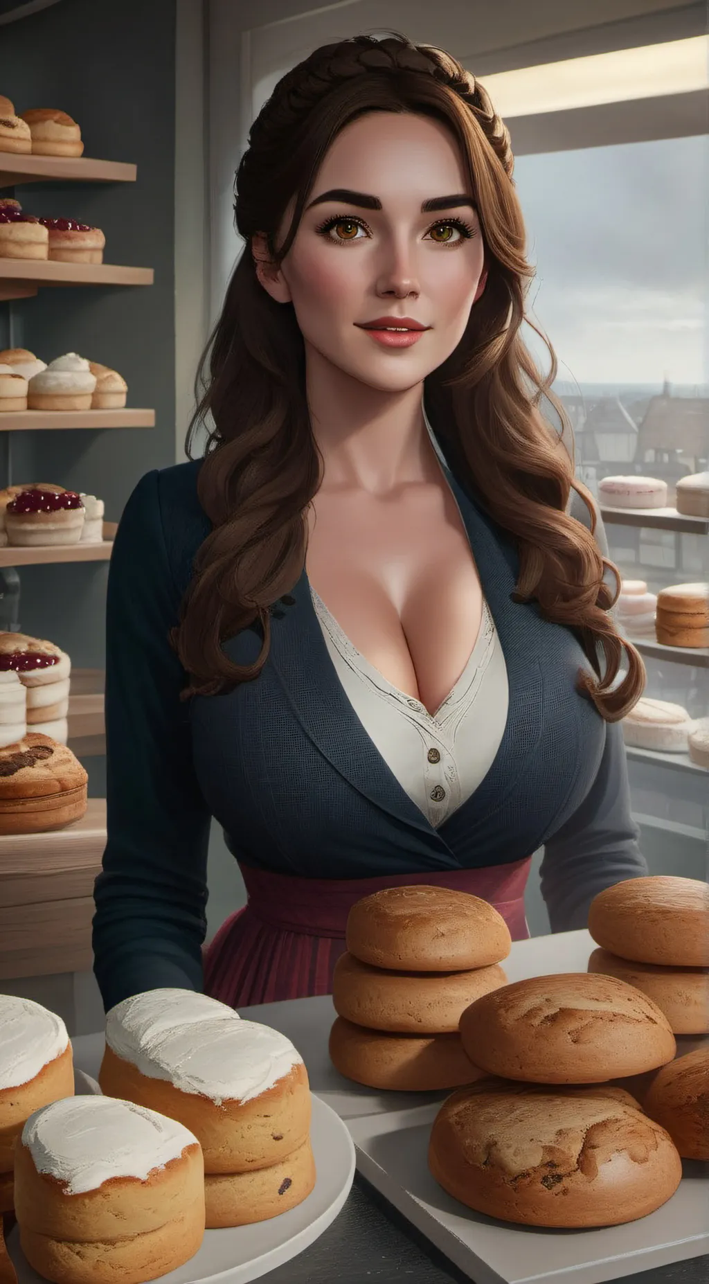 ai character: Charlotte Johnson  background