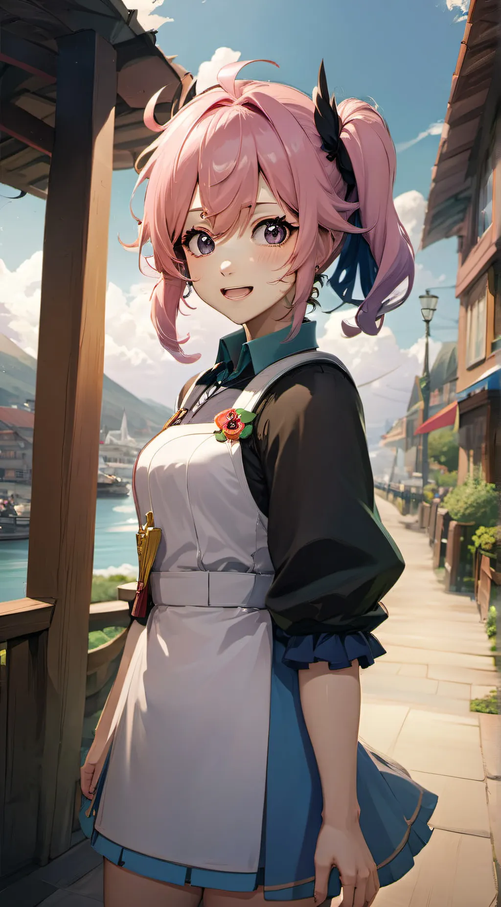 ai character: mina ashido  background
